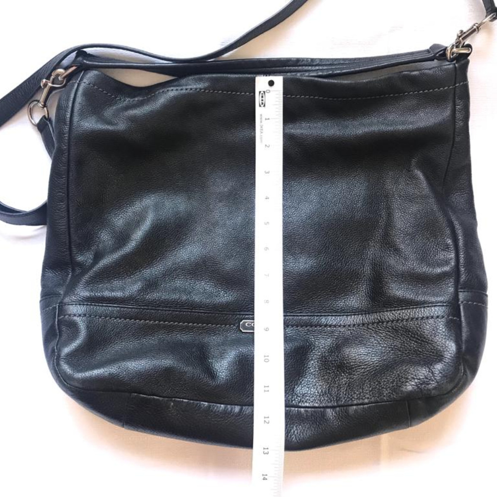 Black Coach Leather Hobo Crossbody Purse - Picture 5 of 8
